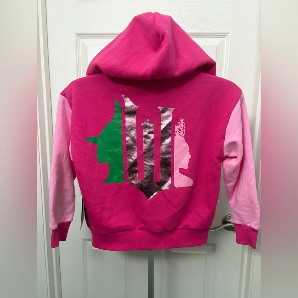 Vibrant Pink and Light Pink Kids' Hoodie